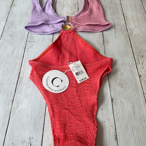 CLEONIE Hamptons Maillot One Piece Coral Blossom Lilac One Size - Picture 10 of 10